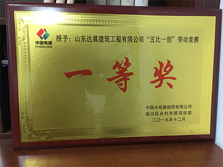 <b>劳动竞赛一等奖</b>